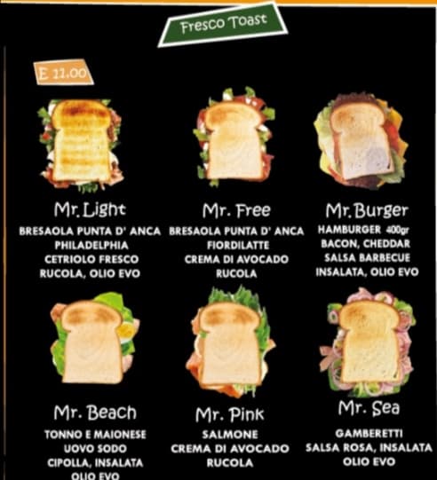 menu toasts